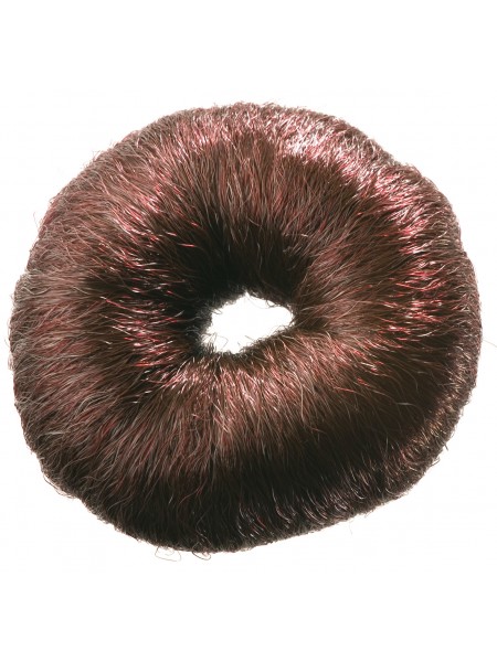 Валик "PROFI line" (для причесок, круглый, коричневый, из искусственного волоса)