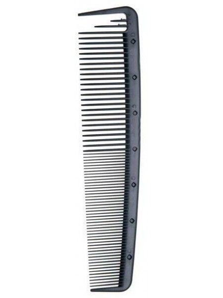 Расческа PROFI line CO-65-CBN Carbon, комбинированная, широкая с крючком